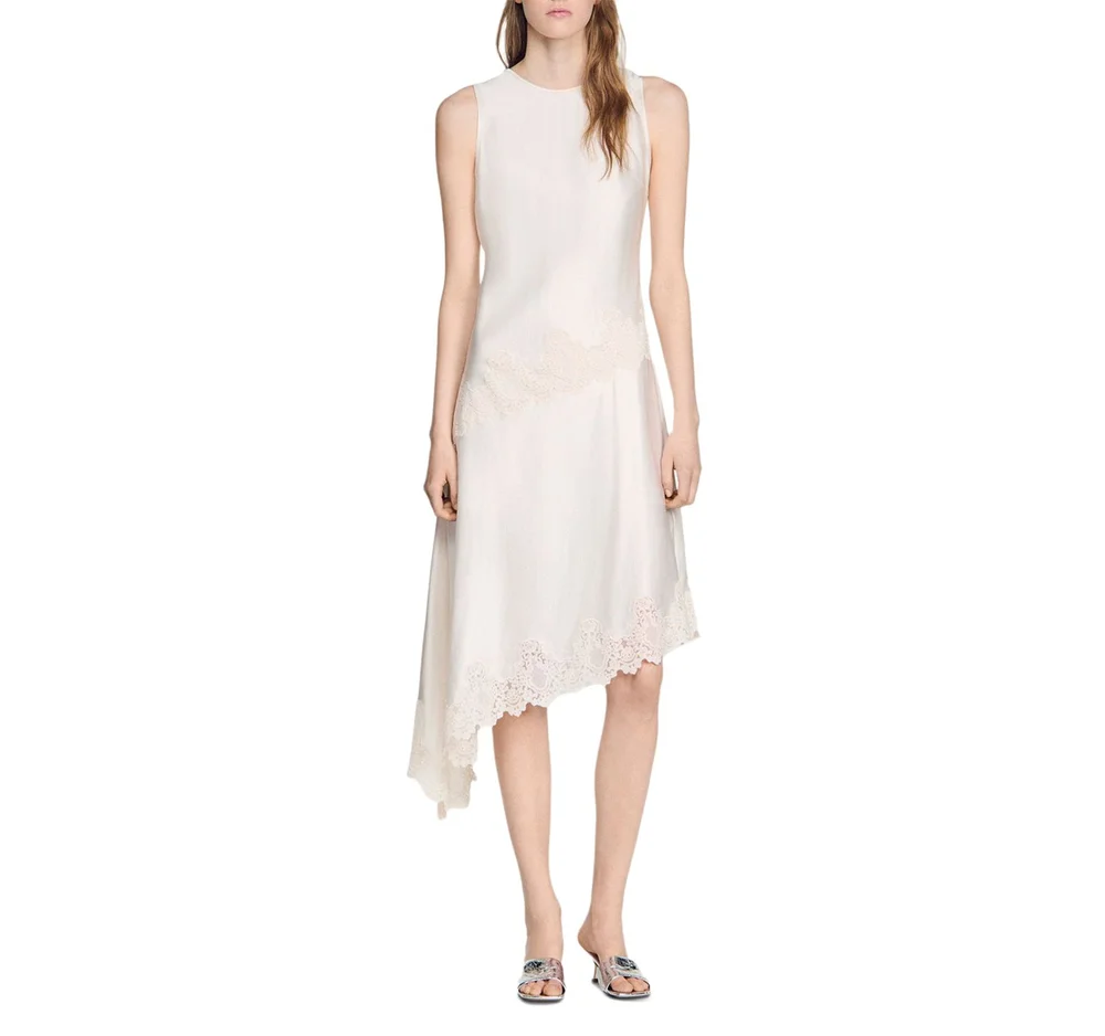 Asymmetric Satin Dress