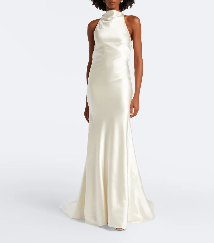 Bridal Stella wool and silk gown