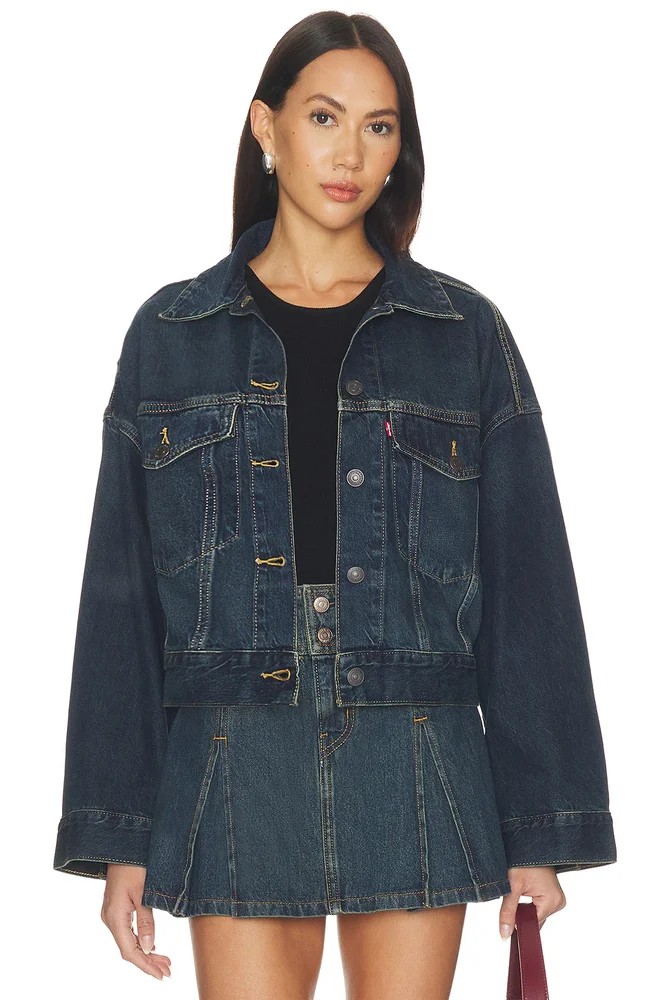Loose Crop Trucker Jacket