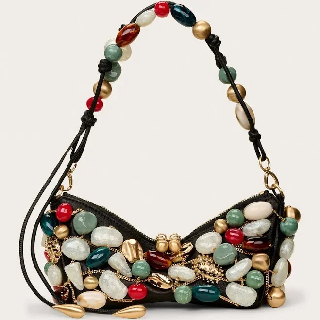 Cult Gaia Women's Mercier Multicolor Stone Leather Shoulder Bag