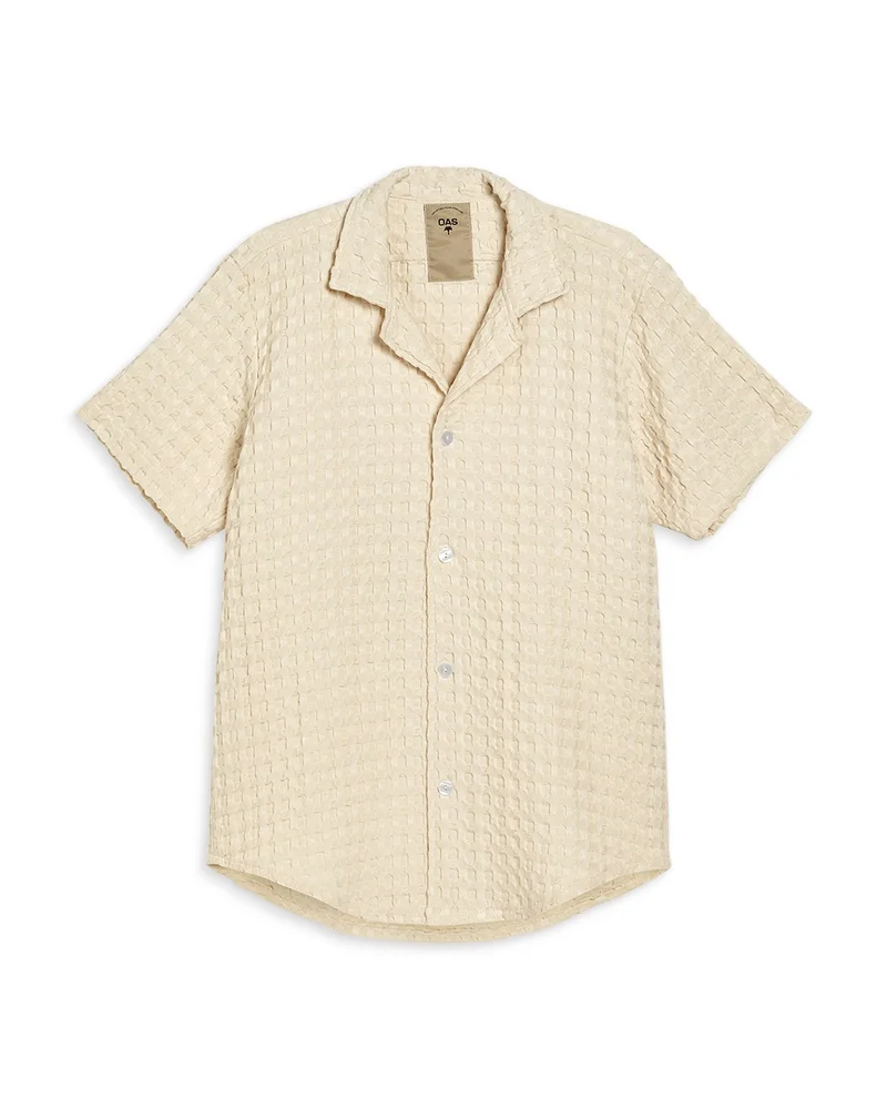 Cuba Cotton Waffle Regular Fit Button Down Camp Shirt & Porto Cotton Waffle Regular Fit 6" Shorts