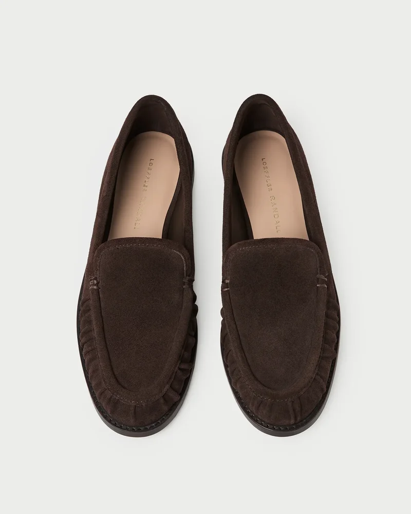 Lucille Brown Suede Loafer