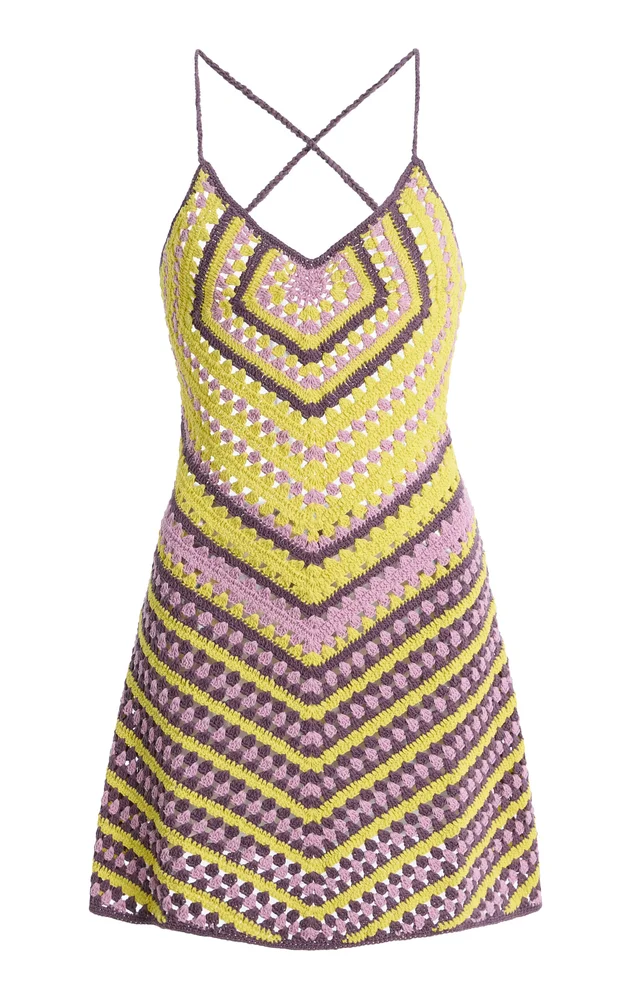 Exclusive Multicolored Cotton Mini Dress