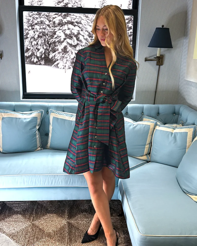 Draperjames Layla Mini Shirtdress in Plaid