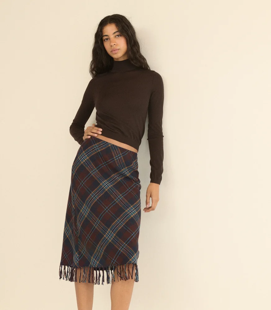 Elowette Knotted Fringe Skirt