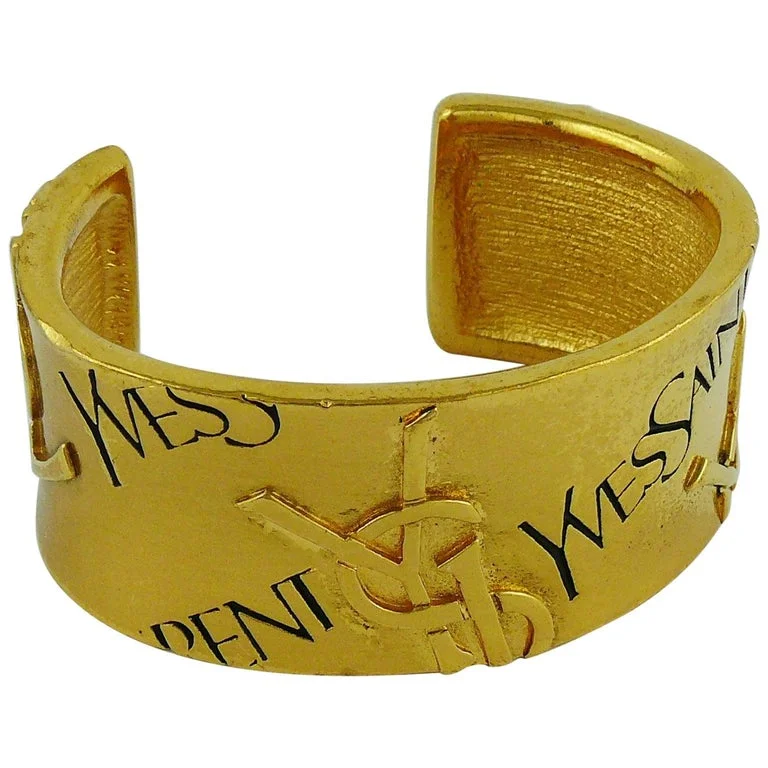 Vintage Signature Logo Cuff Bracelet