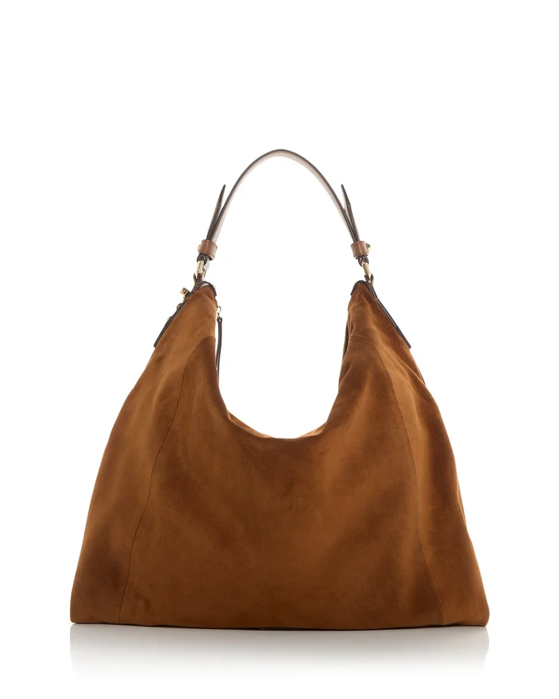 Ana Suede Hobo Shoulder Bag