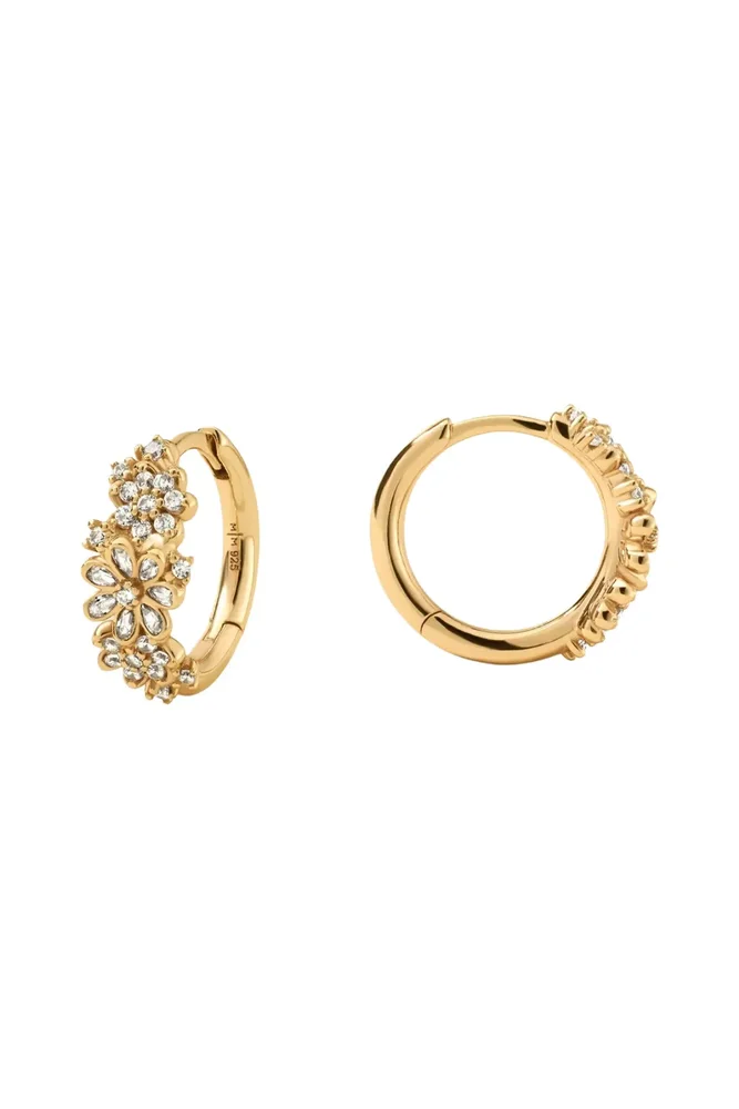 Flora Luxe Huggie Hoop Earrings