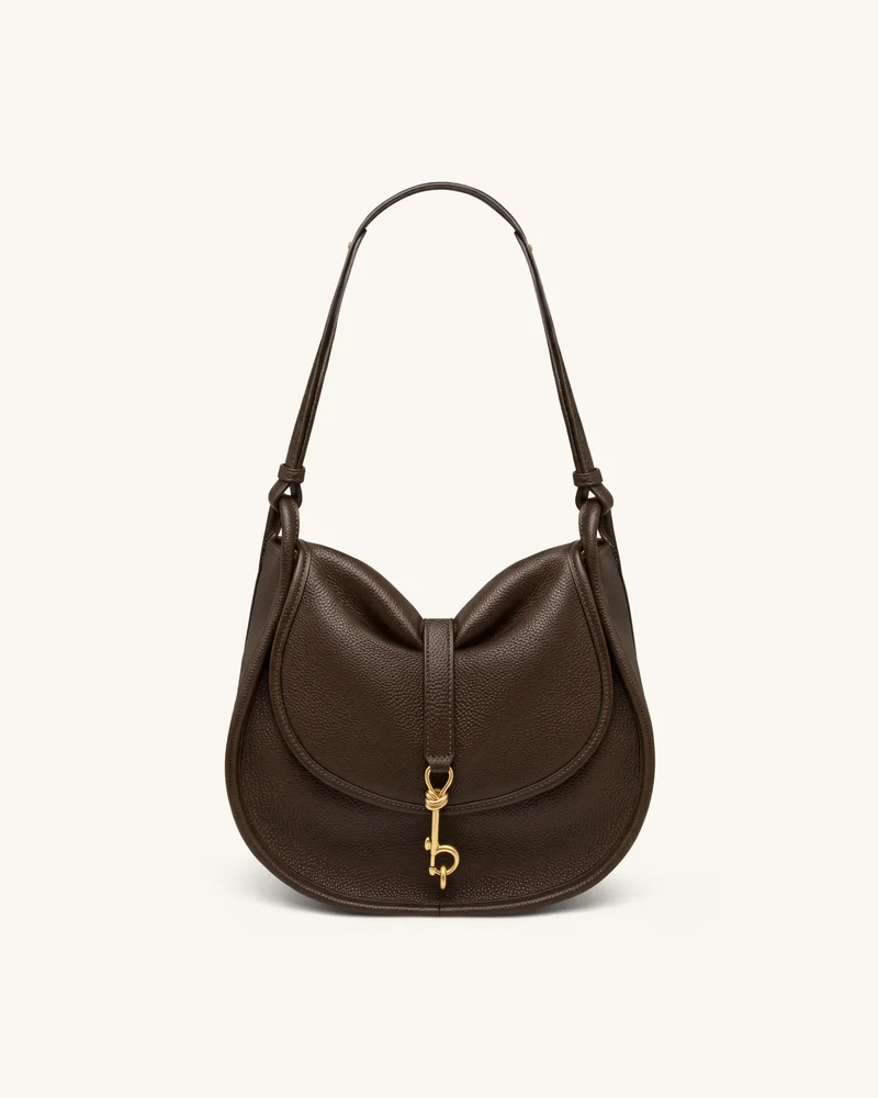 Arla Small Hobo Bag - Dark Brown