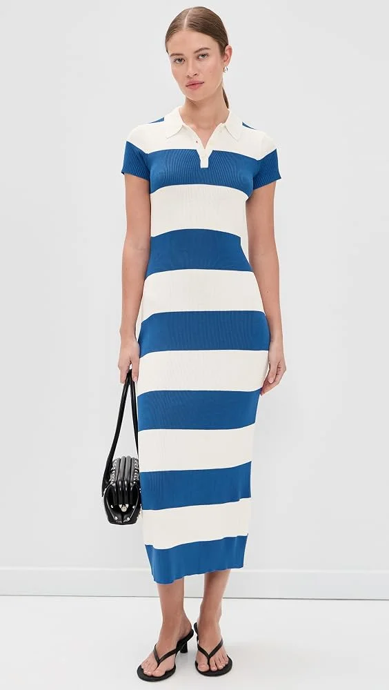 Striped Polo Maxi Dress