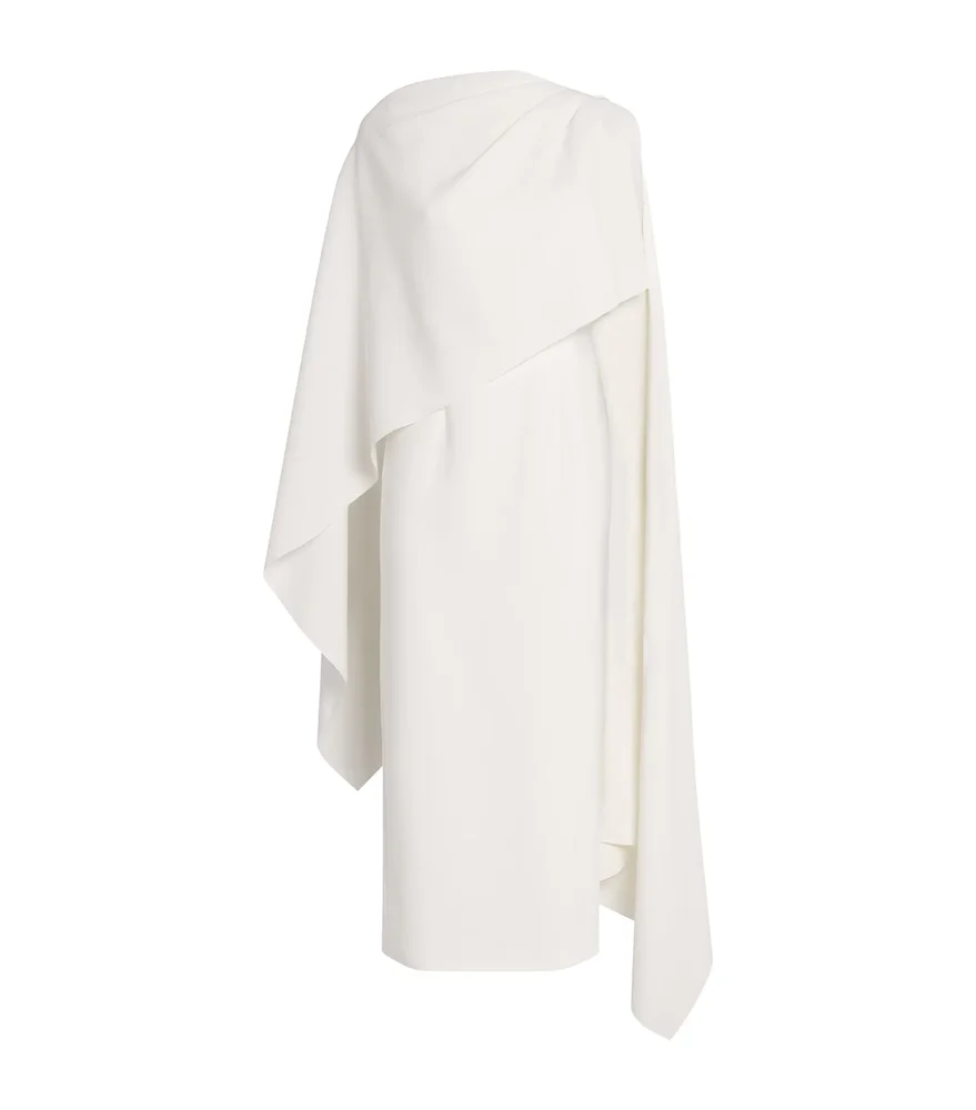 Cape-Overlay Demetria Maxi Dress