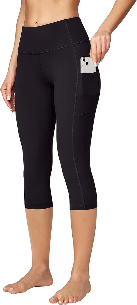 Capri Leggings with Pockets - Black Capris