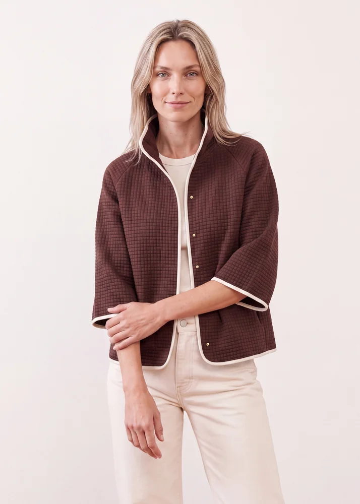 Dudley Stephens Catalina Jacket in Waffle (Cocoa)