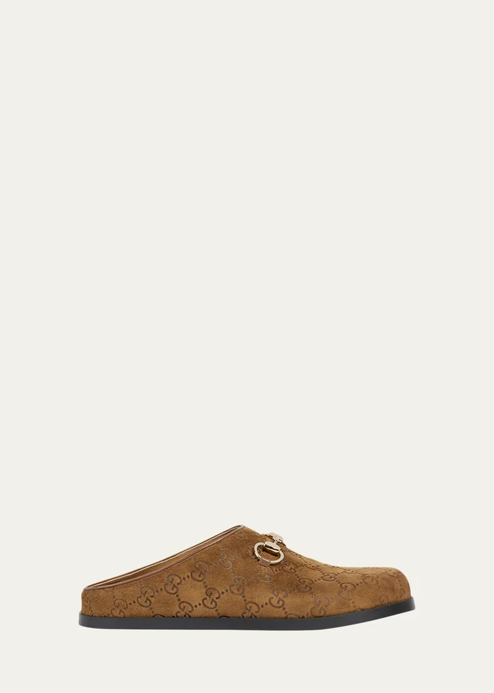 GG Luxury Suede Mules with Horsebit