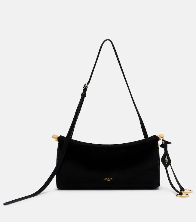 Le Click suede shoulder bag