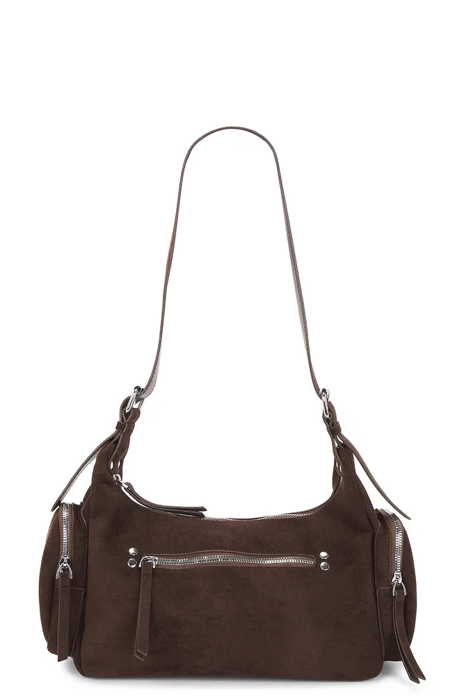 Nappa Faux Suede Shoulder Bag