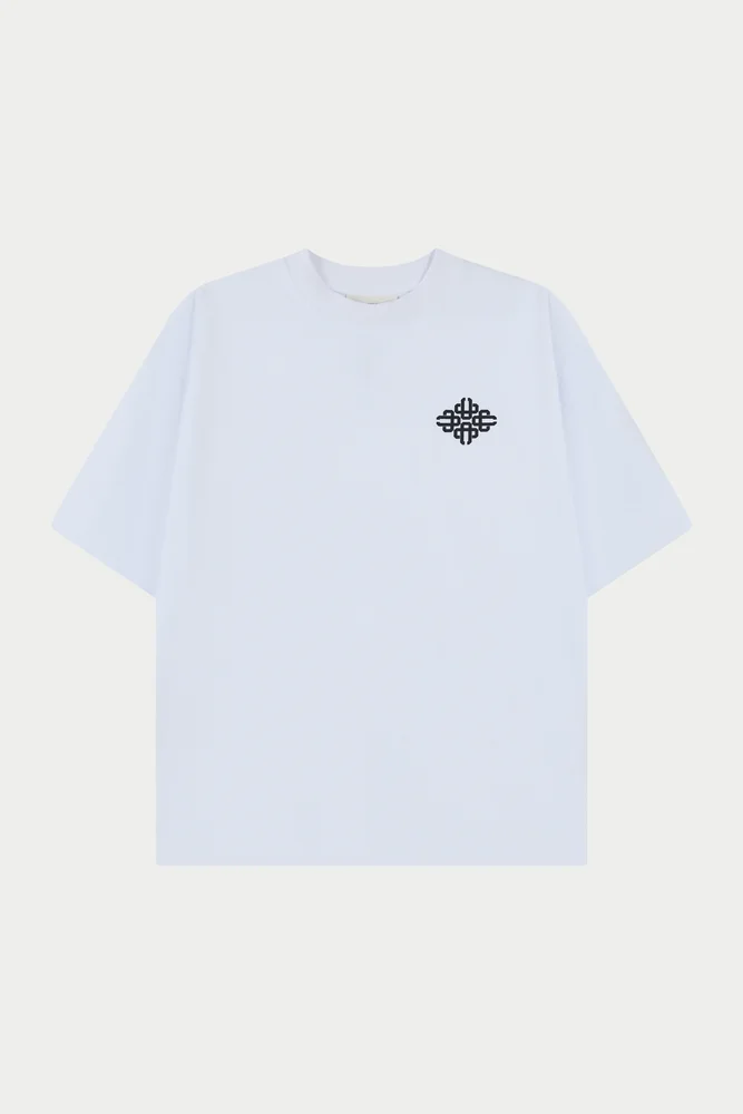 PUFF PRINT EMBLEM T-SHIRT - WHITE