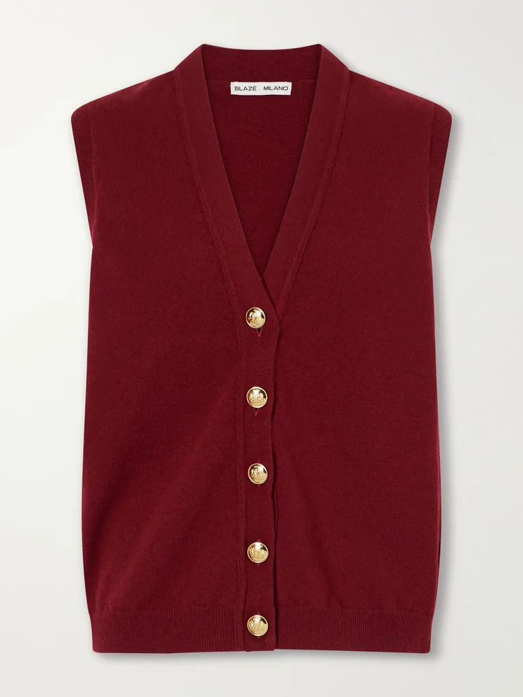 Highland wool and cashmere-blend vest