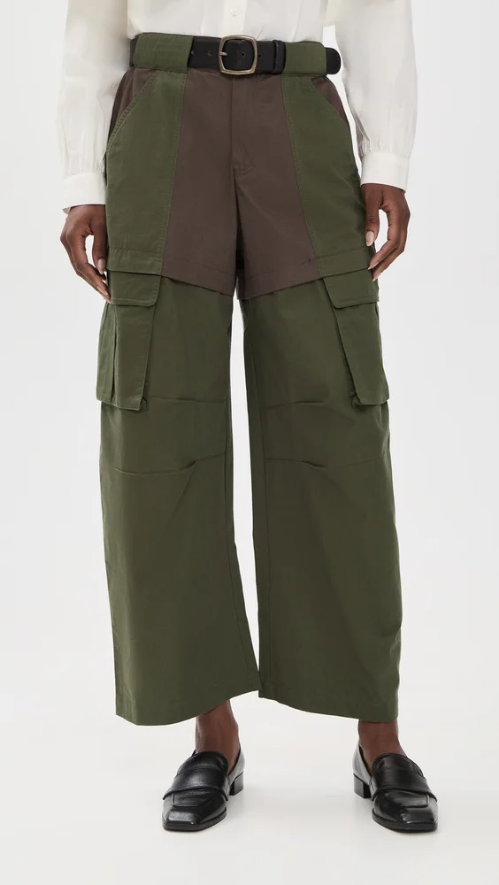 Tristan Solid Color Block Pants