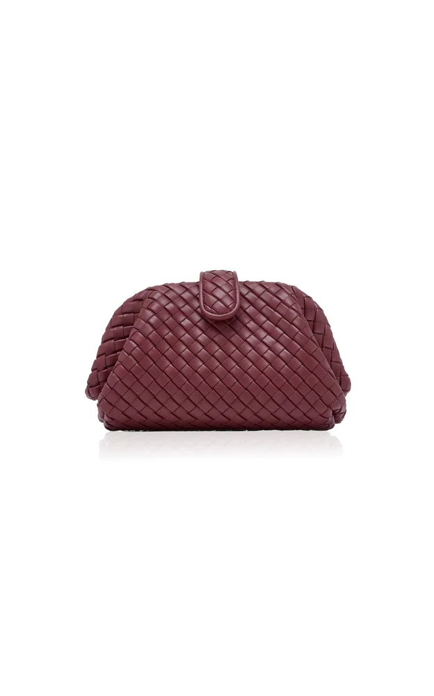 Small Lauren 1980s Padded Intrecciato Leather Clutch