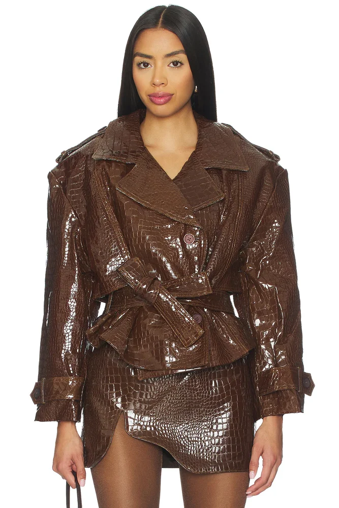 HIGH COLLAR SLEEPING BAG COAT LONG