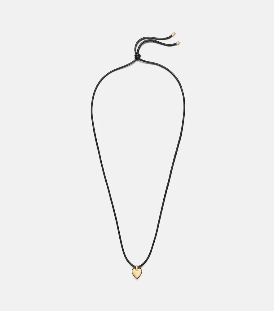 Puffy Heart 14kt gold-plated pendant necklace