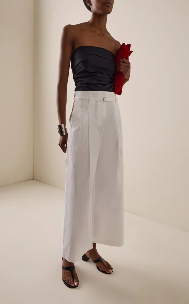Raver Cropped Poplin Wide-Leg Pants