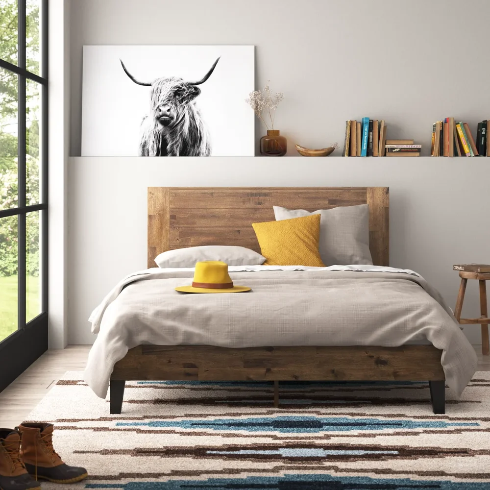 Kira Solid Wood Platform Bed Frame
