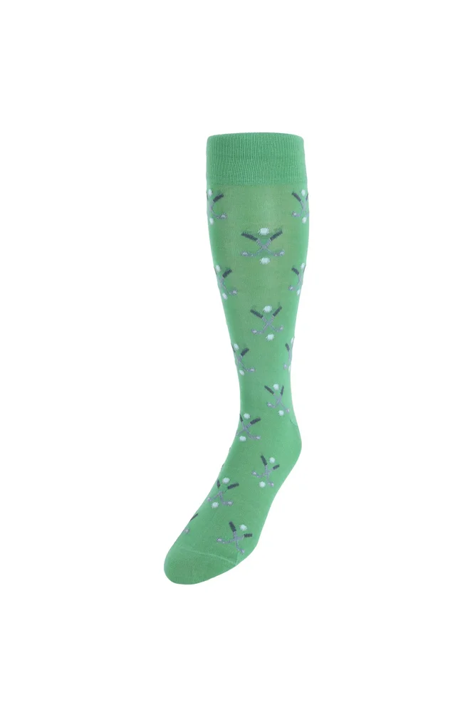 Hole In One Golf Novelty Mercerized Cotton Mid-Calf Socks