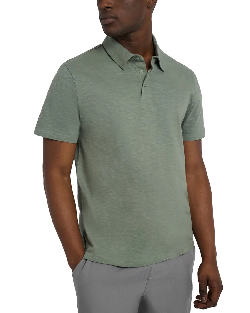 Slub Short Sleeve Polo Shirt