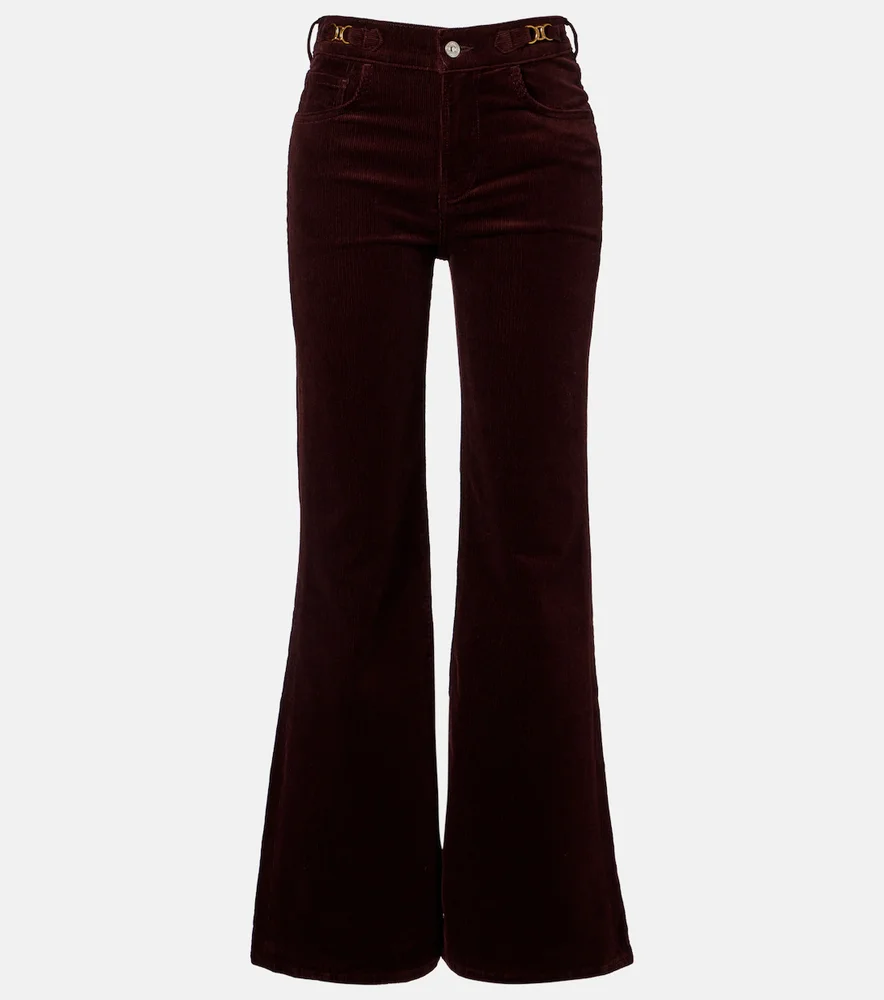 Kimberly cotton corduroy flared pants