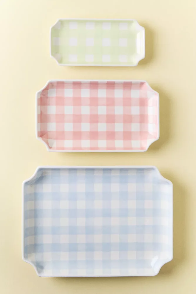 Gingham Tray