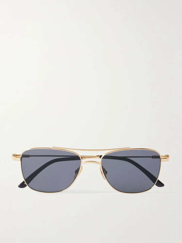 The Malone aviator-style gold-tone sunglasses