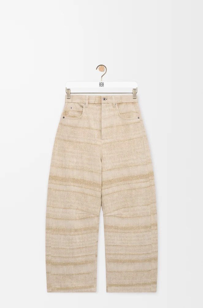 Barrel Jeans in Denim (Sand Jacquard)