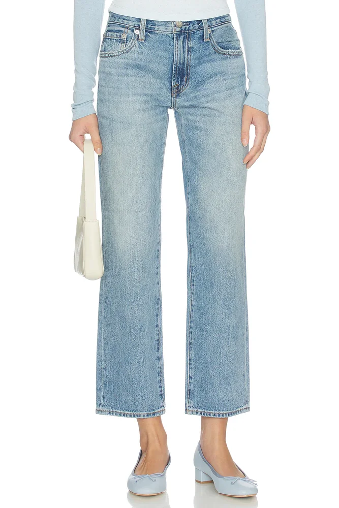 Issa Mid Rise Relaxed Ankle Straight Jeans