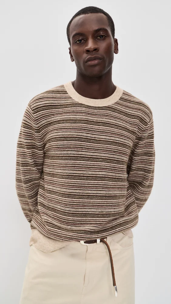 Mini Stripe Crewneck Sweater (Multi)