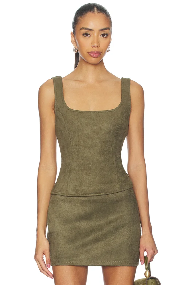Patsie Faux Suede Top