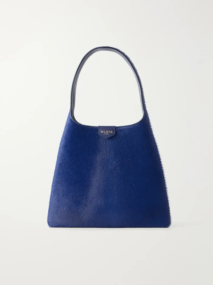 Mini calf hair shoulder bag