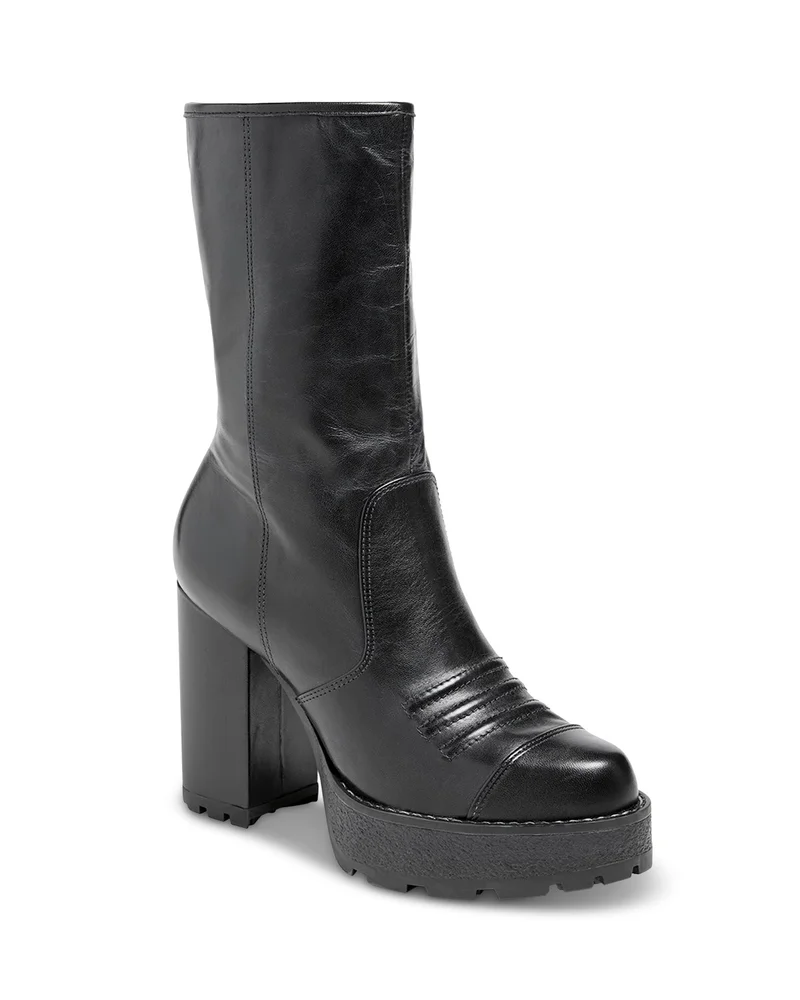Marley Leather Lug Sole Platform Boots