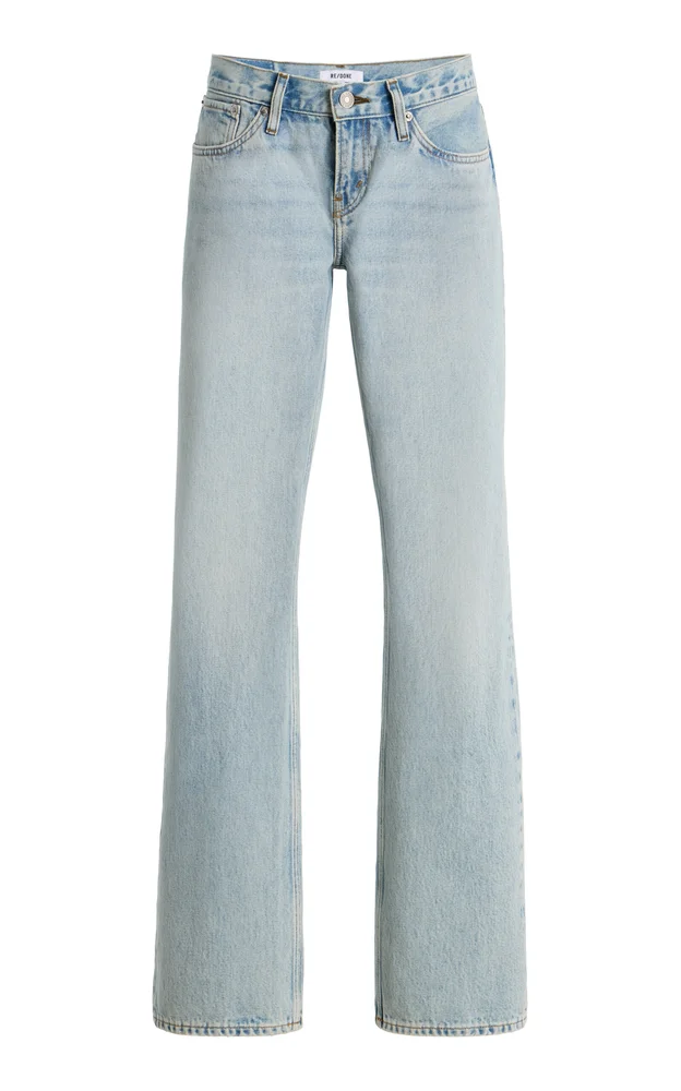 x Kaia Gerber Grayson Rigid Mid-Rise Straight-Leg Jeans