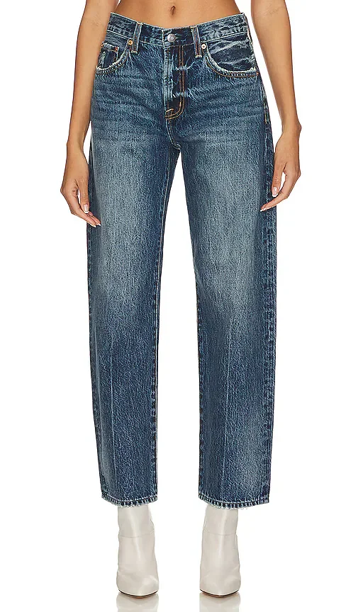 Lexi Mid Rise Relaxed Straight Jeans
