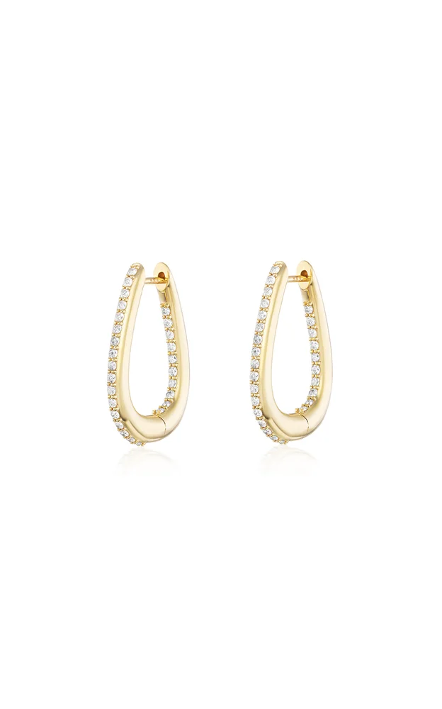 14K Yellow Gold Diamond Earrings