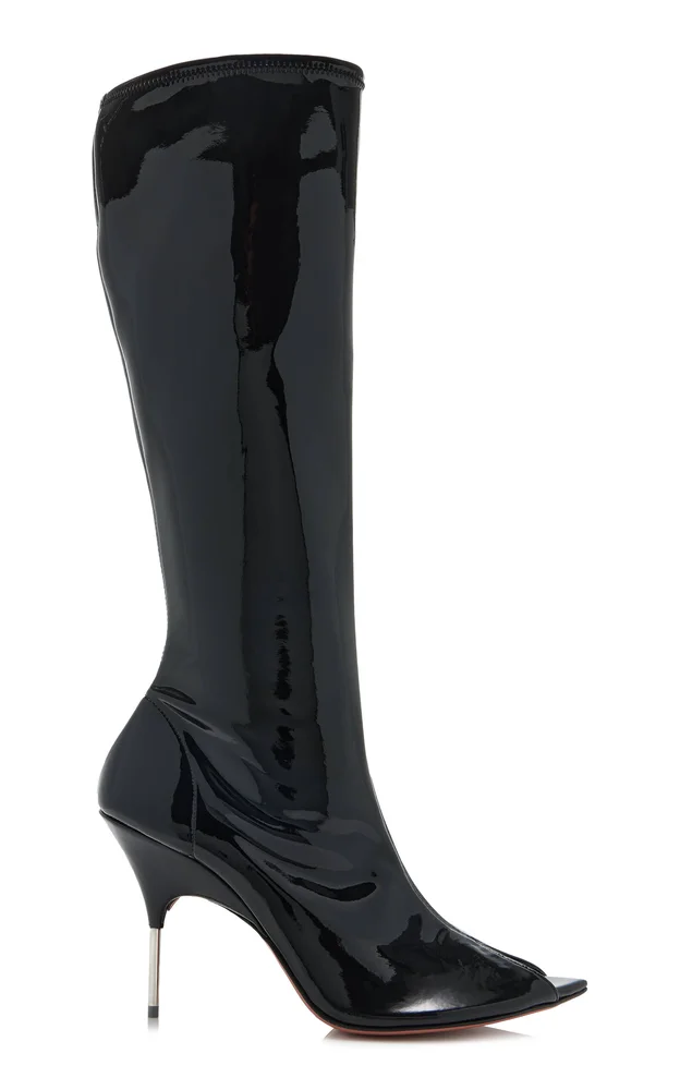 Bruna Latex Knee Boots