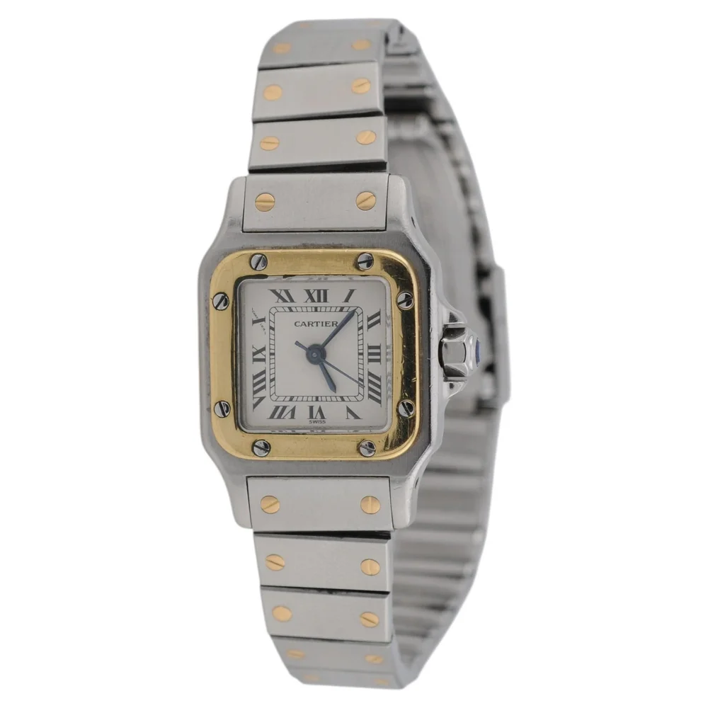 Pre-Owned Santos Lady Automatic Watch Steel and Gold