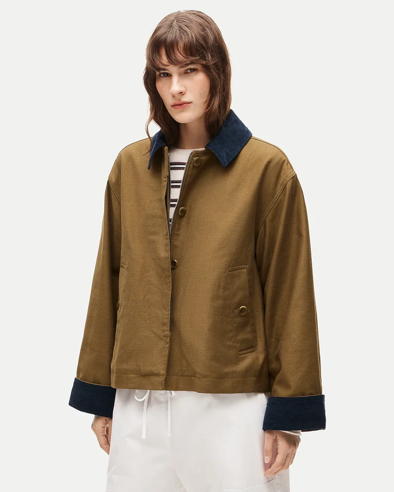 Women's 2026 Barn Jacket in Cotton Sateen (Warm Olive)