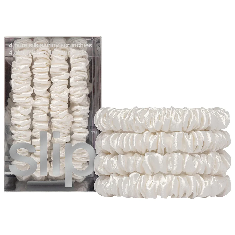 Slipsilk Skinny Scrunchies - 4 pack