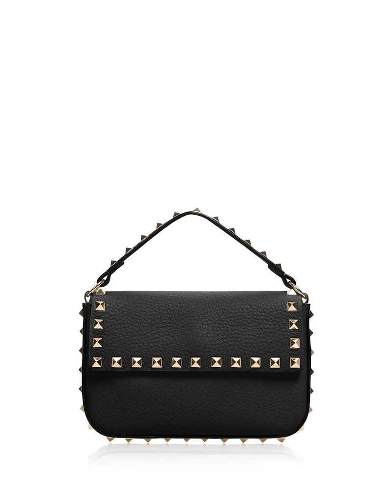 Mini Rockstud Leather Top Handle Bag
