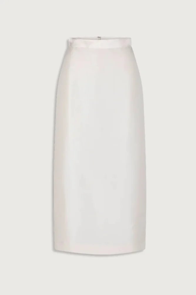 Irene Silk Shantung Skirt