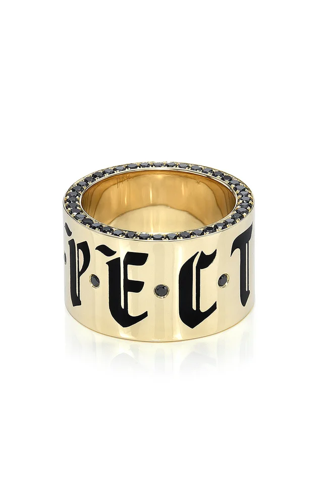 Respect Cigar 14K Yellow Gold Diamond Diamond Ring