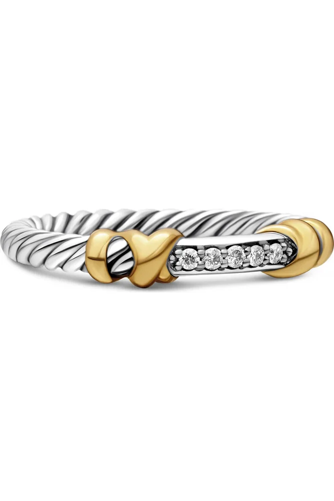 Petite Helena Wrap Ring with 18K Yellow Gold and Diamonds